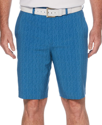 Pga Tour Micro-print Shorts Dark Blue