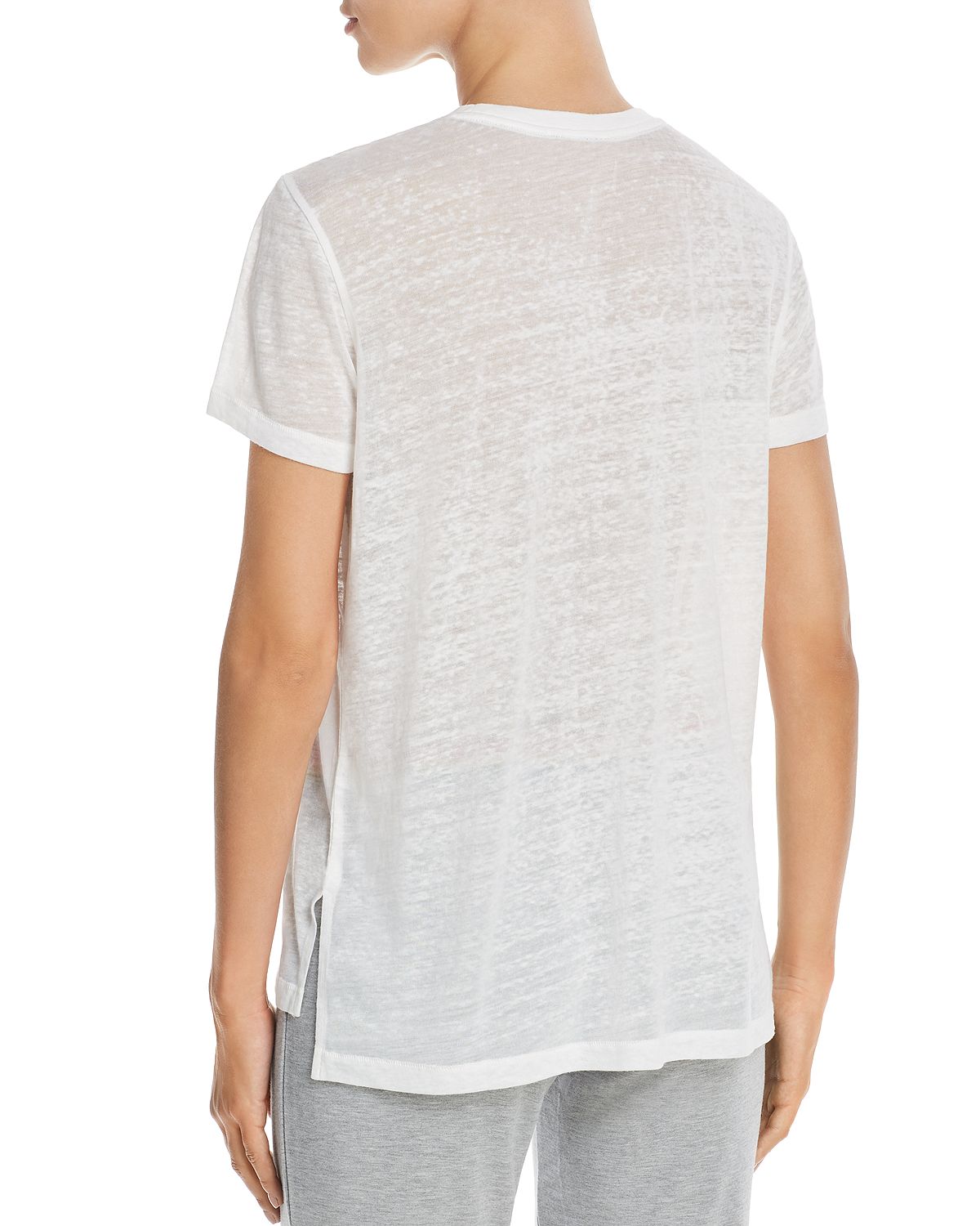 Pj Salvage Rainbow Stripe Music Short-sleeve Slub Tee Ivory