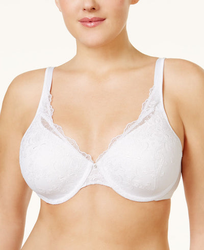 Playtex Love My Curves Side-smoothing Embroidered Underwire Bra 4513 White