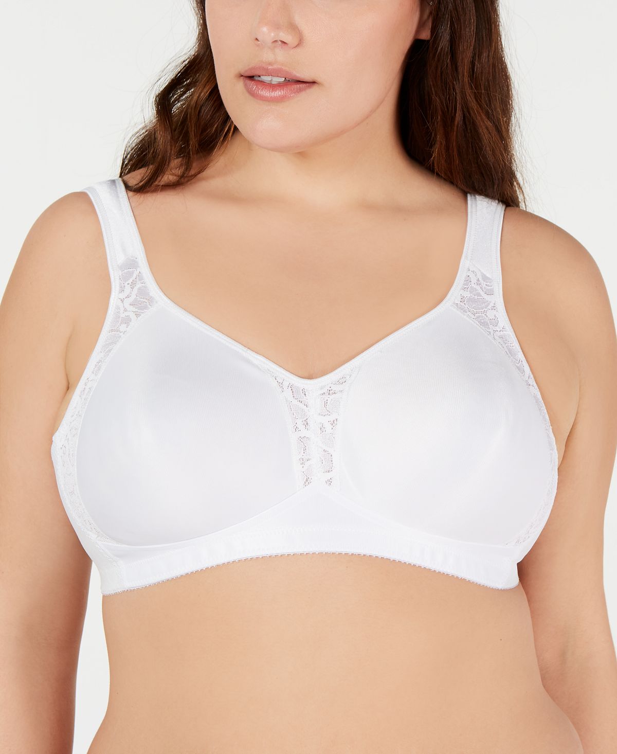 Playtex wo 18 Hour Side And Back Smoothing Wireless Bra 4395 Online Only White