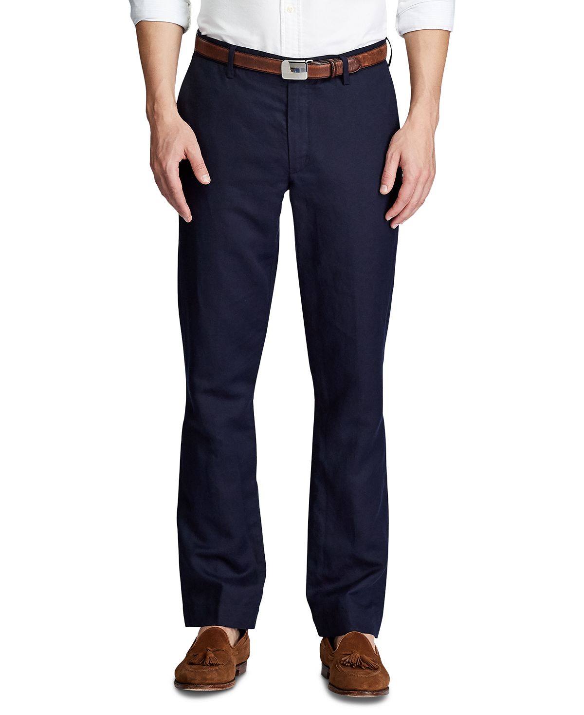 Polo Ralph Lauren Big & Tall Straight Fit Linen-blend Pants Aviator Navy