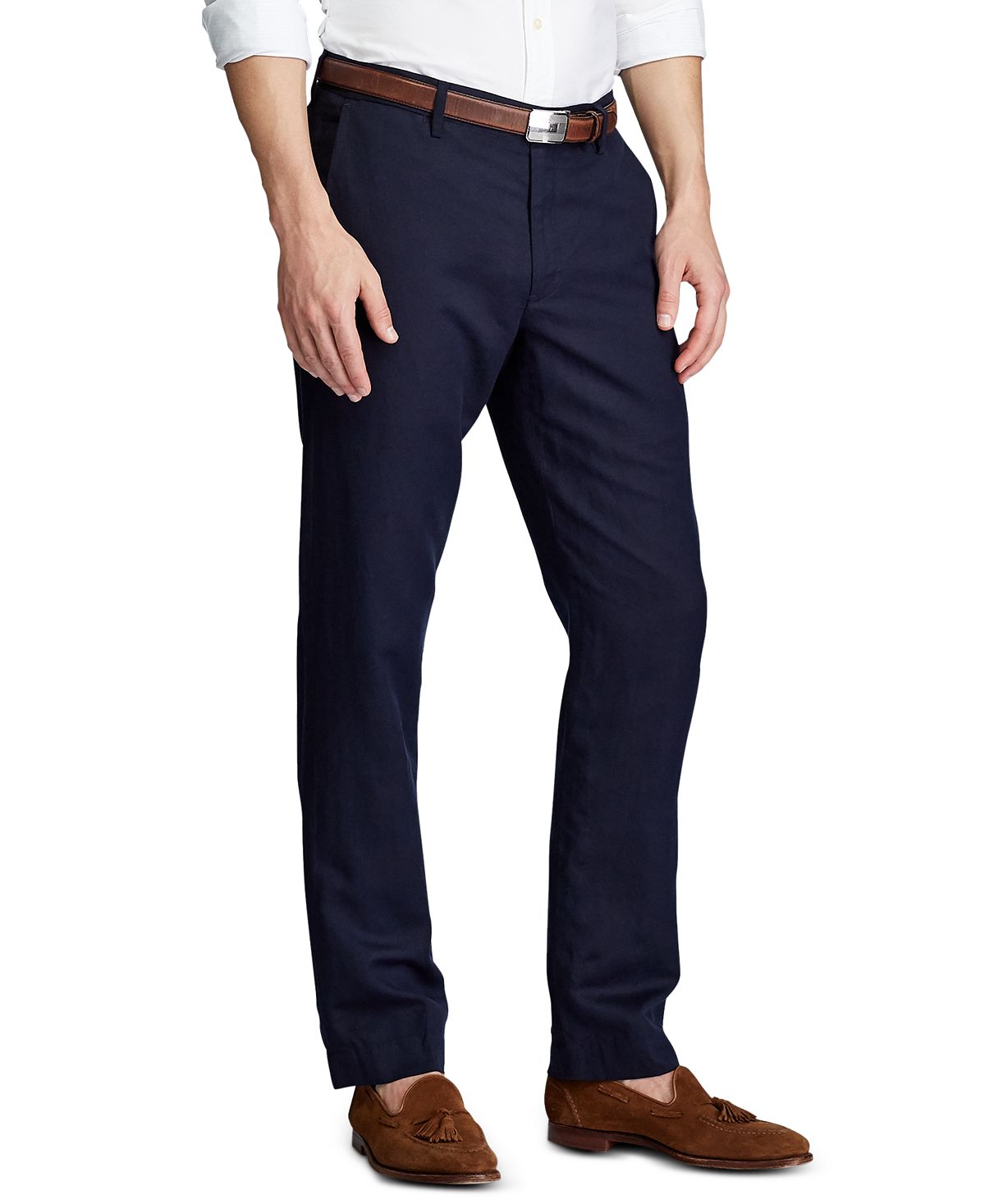 Polo Ralph Lauren Big & Tall Straight Fit Linen-blend Pants Aviator Navy