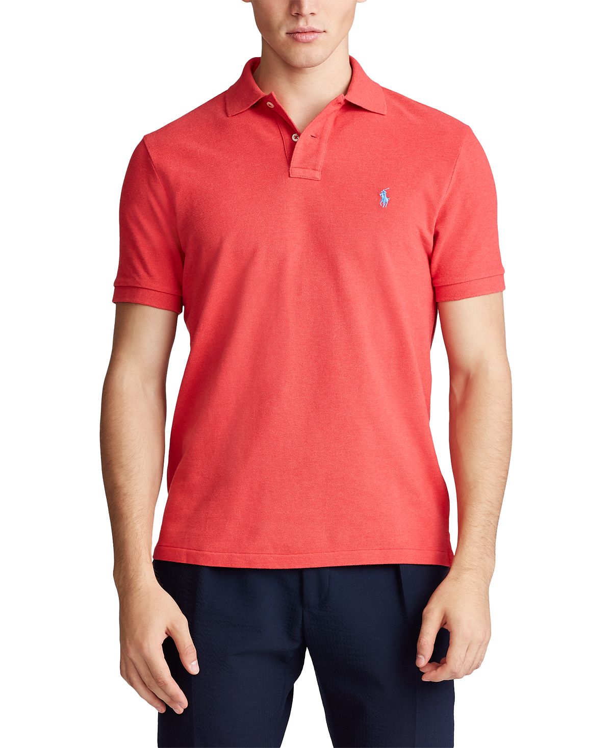 Polo Ralph Lauren Classic Fit Mesh Polo Rosette Heather