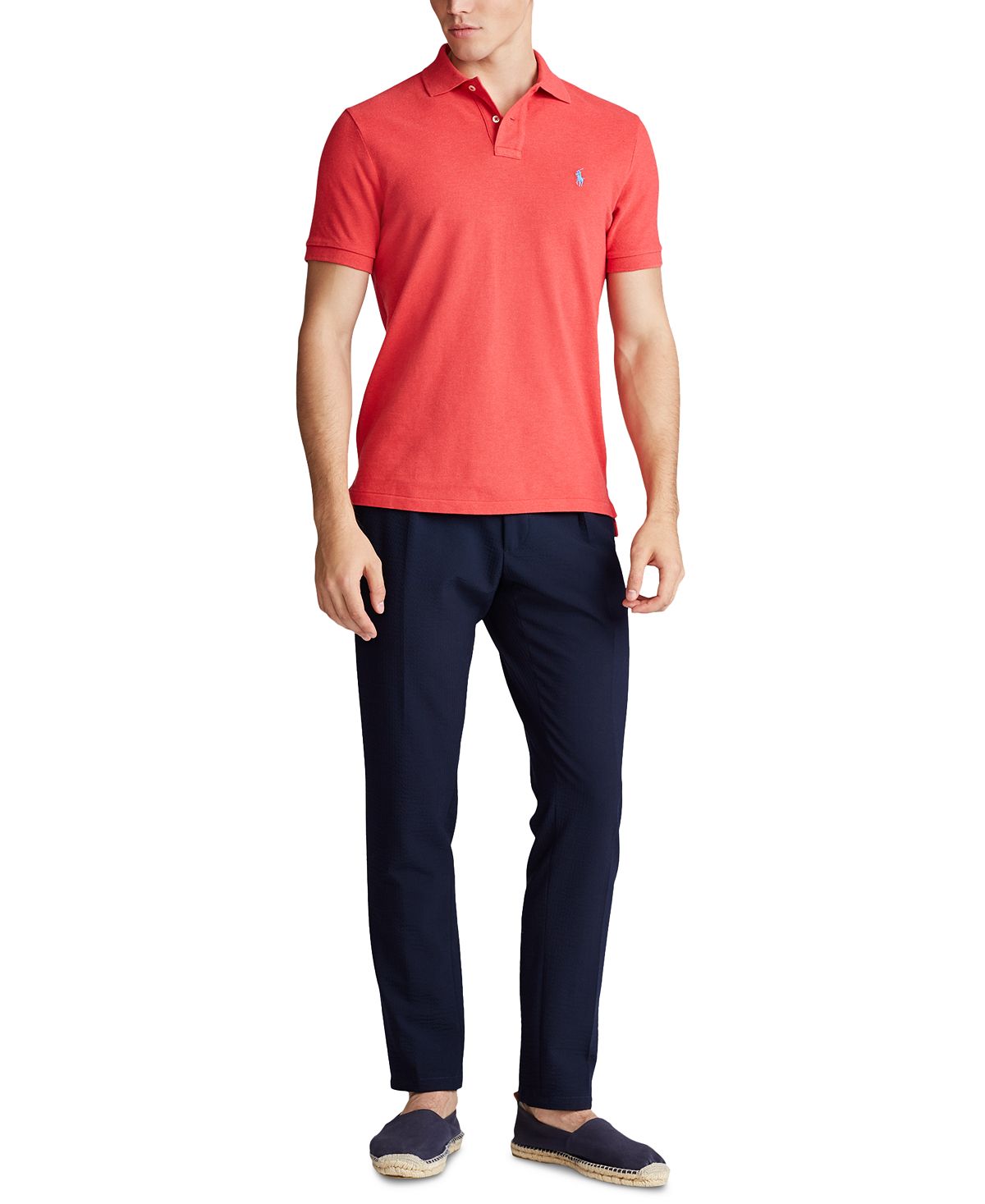 Polo Ralph Lauren Classic Fit Mesh Polo Rosette Heather