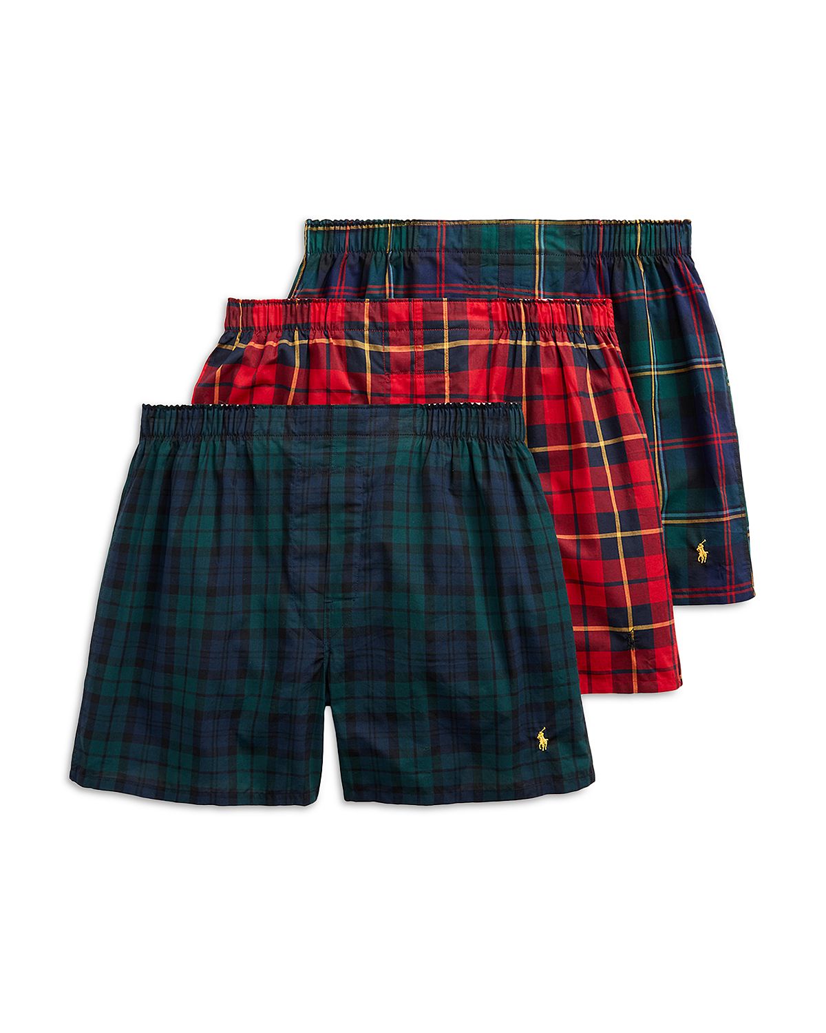 Polo Ralph Lauren Classic Fit Plaid Boxers Pack Of 3 Blackwatch Plaid