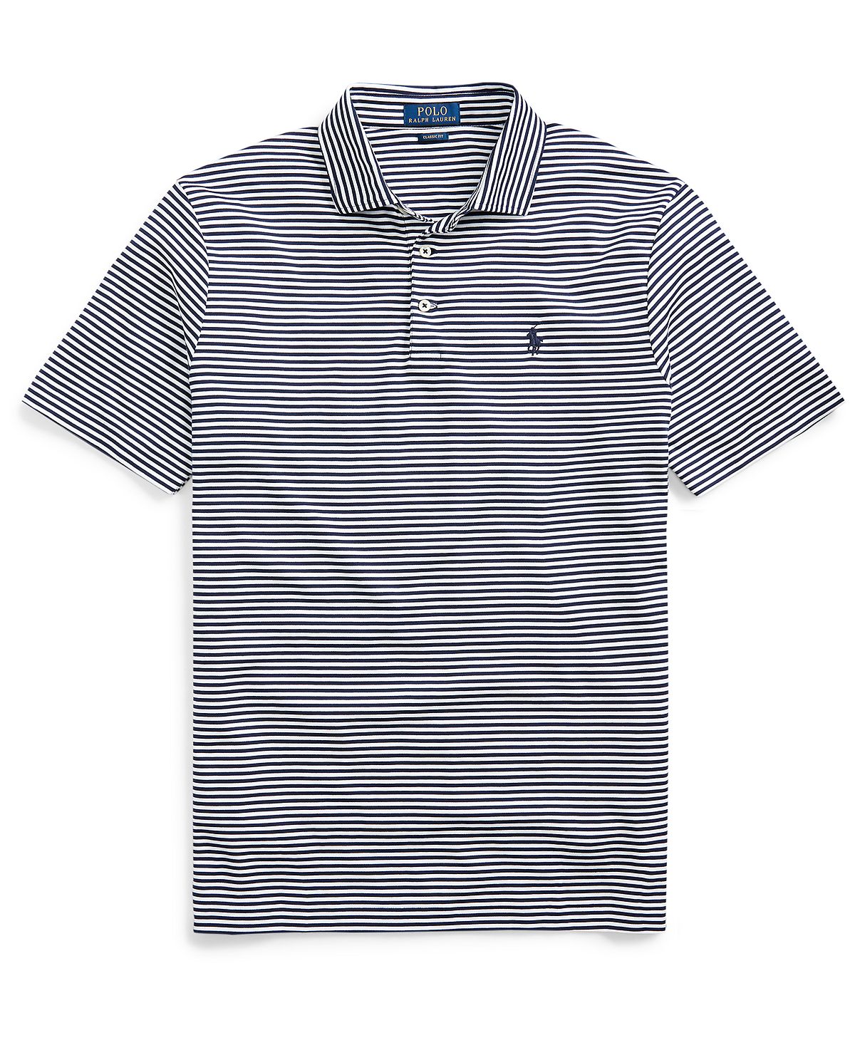 Polo Ralph Lauren Classic Fit Soft Cotton Striped Polo French Navy/white
