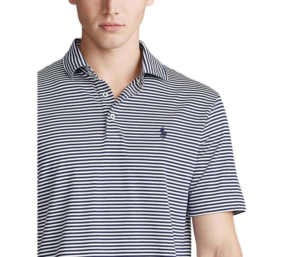 Polo Ralph Lauren Classic Fit Soft Cotton Striped Polo French Navy/white