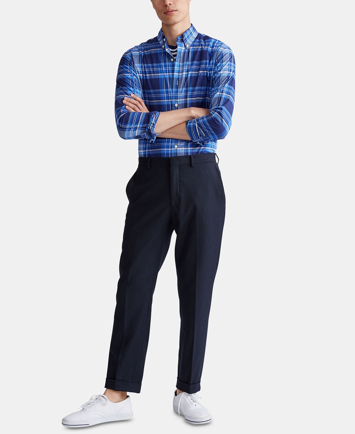 Polo Ralph Lauren Classic Fit Stretch Poplin Button-down Shirt Royal Blue/ Navy