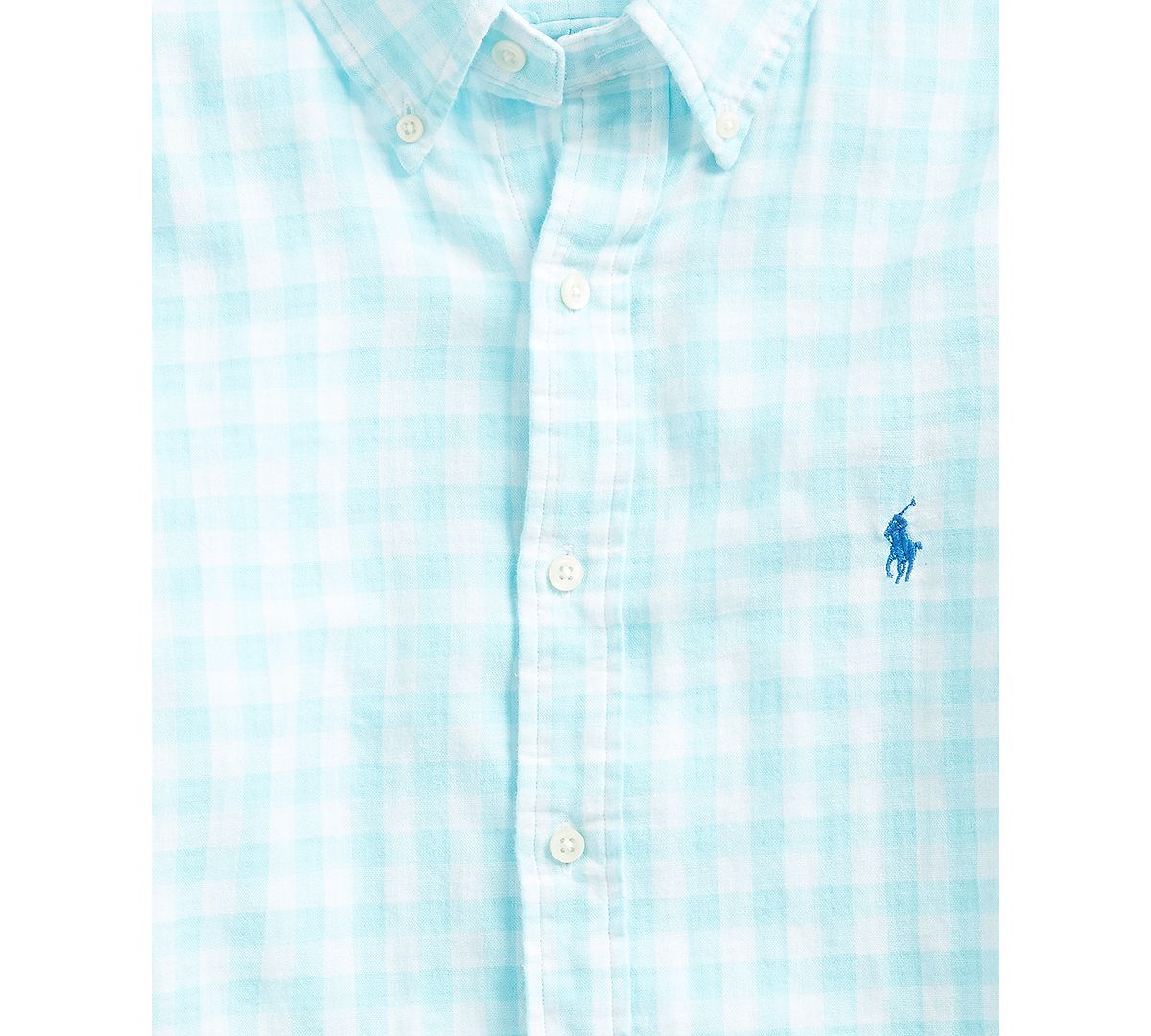 Polo Ralph Lauren Classic-fit Gingham Shirt Turquoise/white