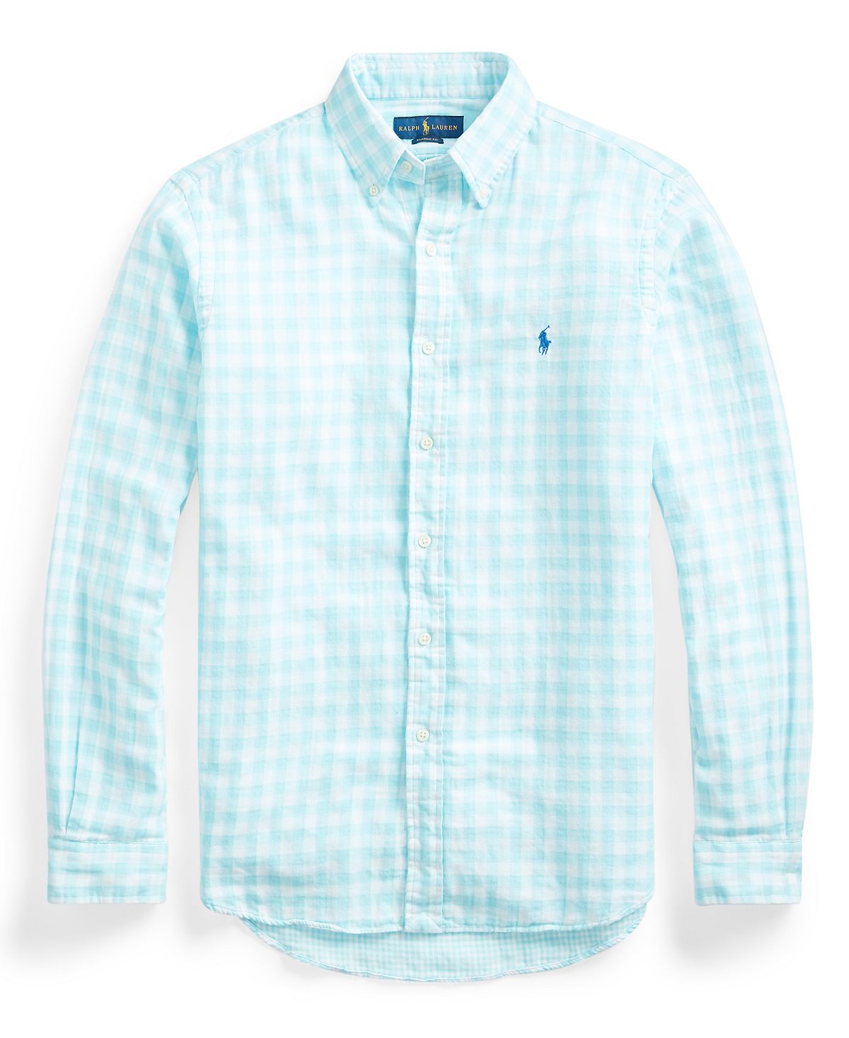 Polo Ralph Lauren Classic-fit Gingham Shirt Turquoise/white