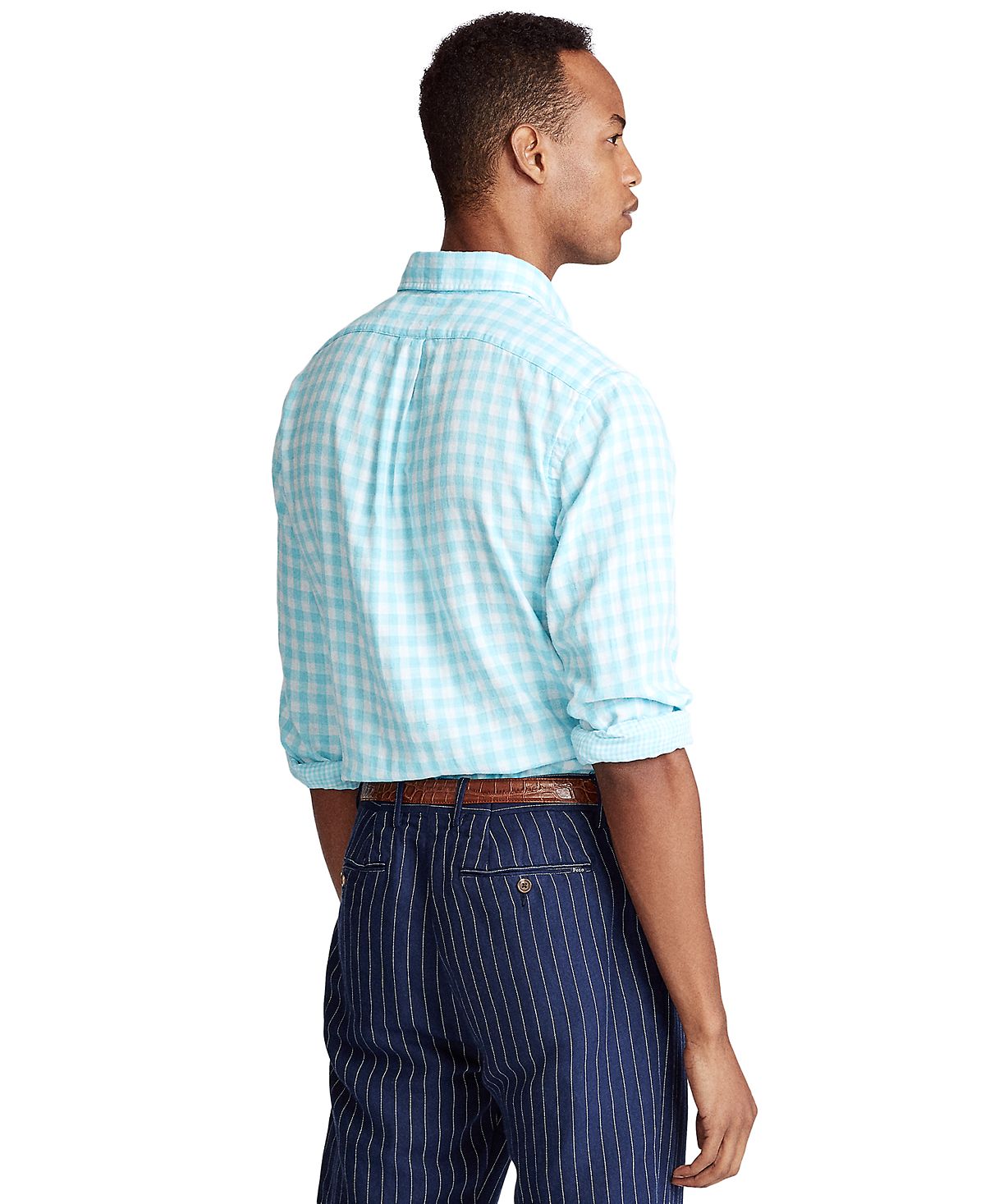 Polo Ralph Lauren Classic-fit Gingham Shirt Turquoise/white