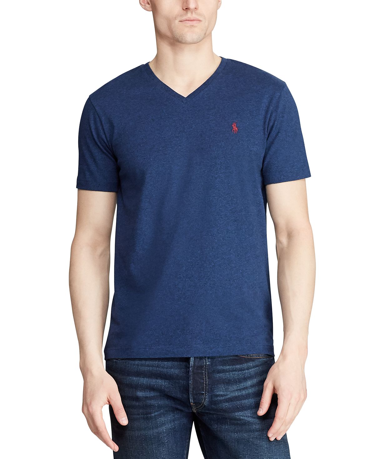 Polo Ralph Lauren Classic-fit V Neck T-shirt Monroe Blue Heather