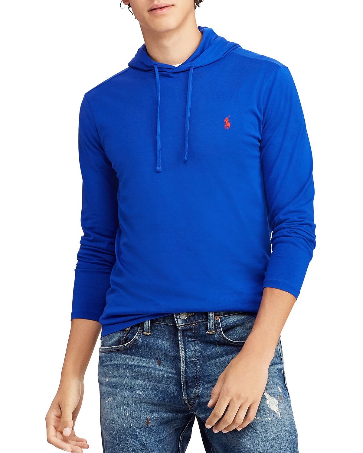 Polo Ralph Lauren Hooded Long-sleeve Tee Blue