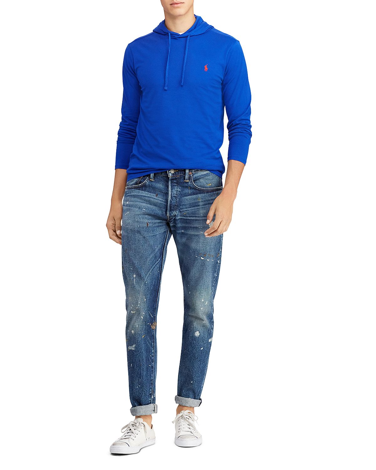 Polo Ralph Lauren Hooded Long-sleeve Tee Blue