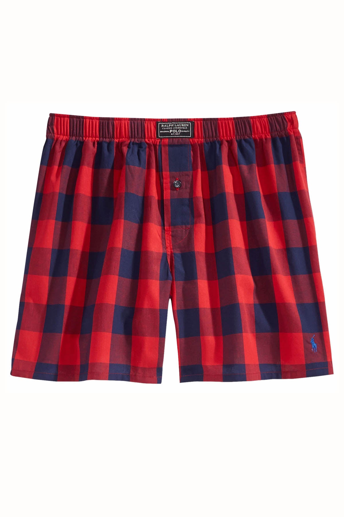 Polo Ralph Lauren Navy/Red Plaid Classic-Fit Woven Boxer Short