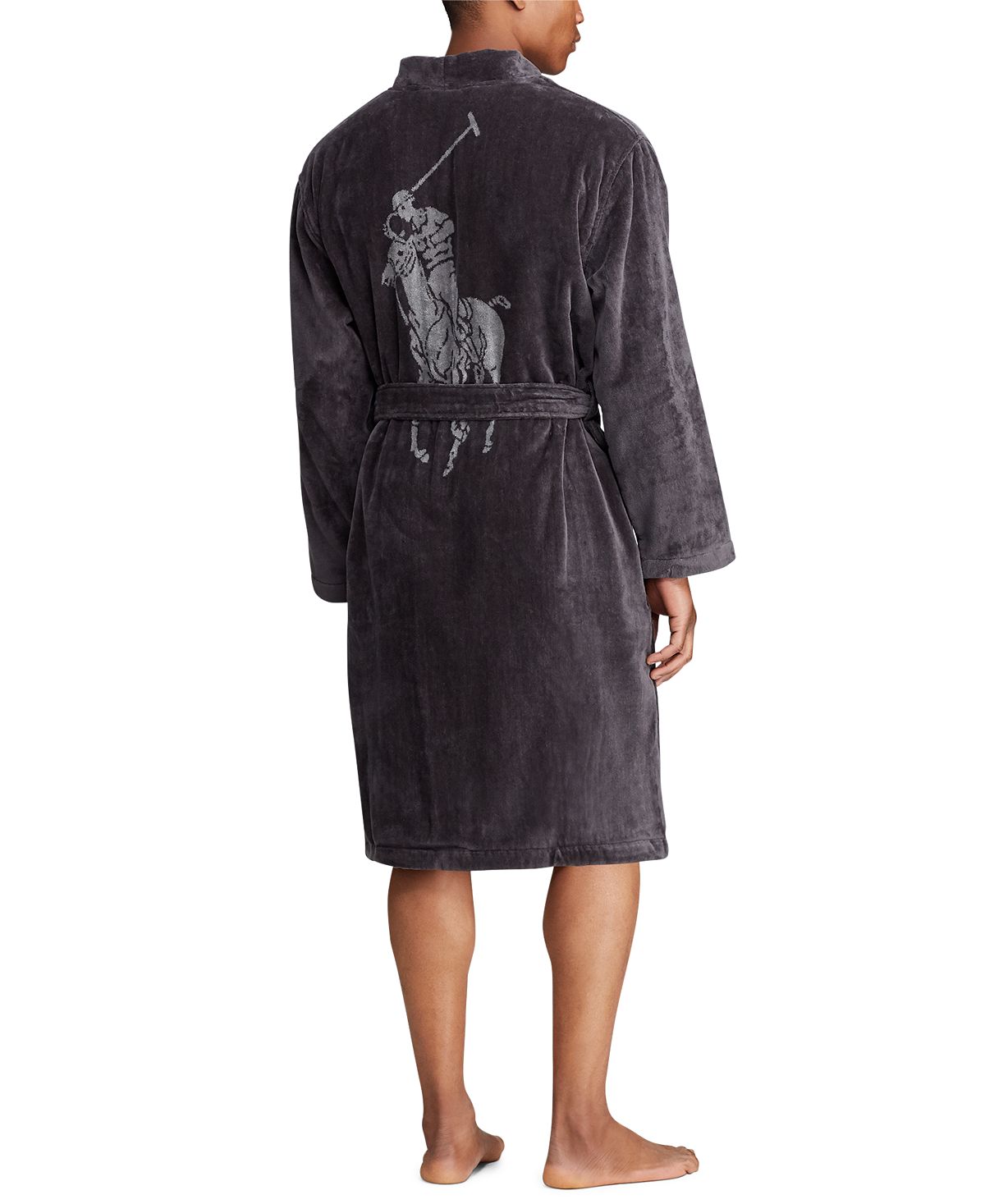 Polo Ralph Lauren Pony Velour Bathrobe Dark Slate