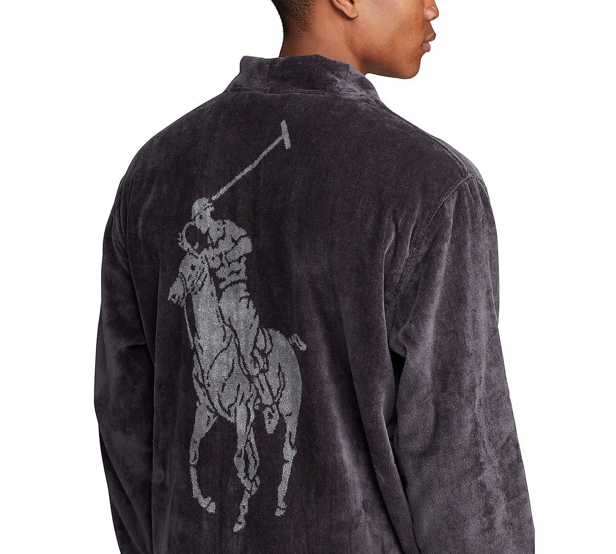 Polo Ralph Lauren Pony Velour Bathrobe Dark Slate