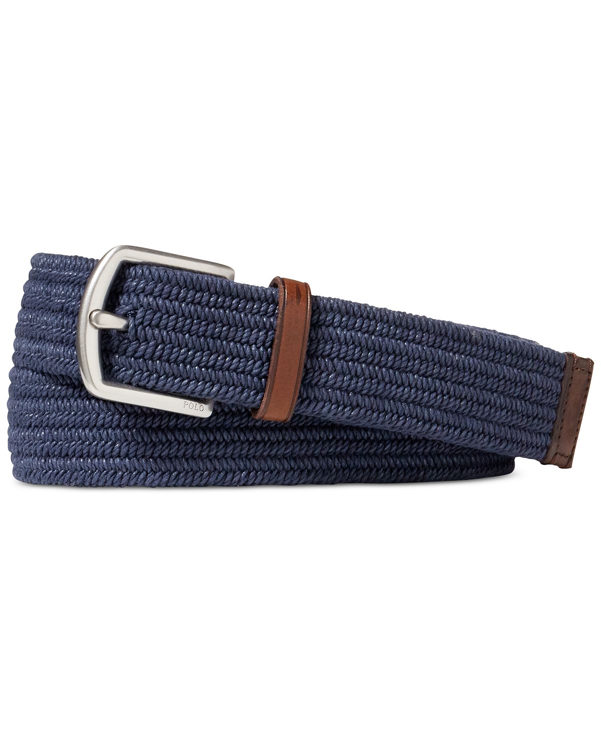 Polo Ralph Lauren Stretch Waxed Belt Medium Navy
