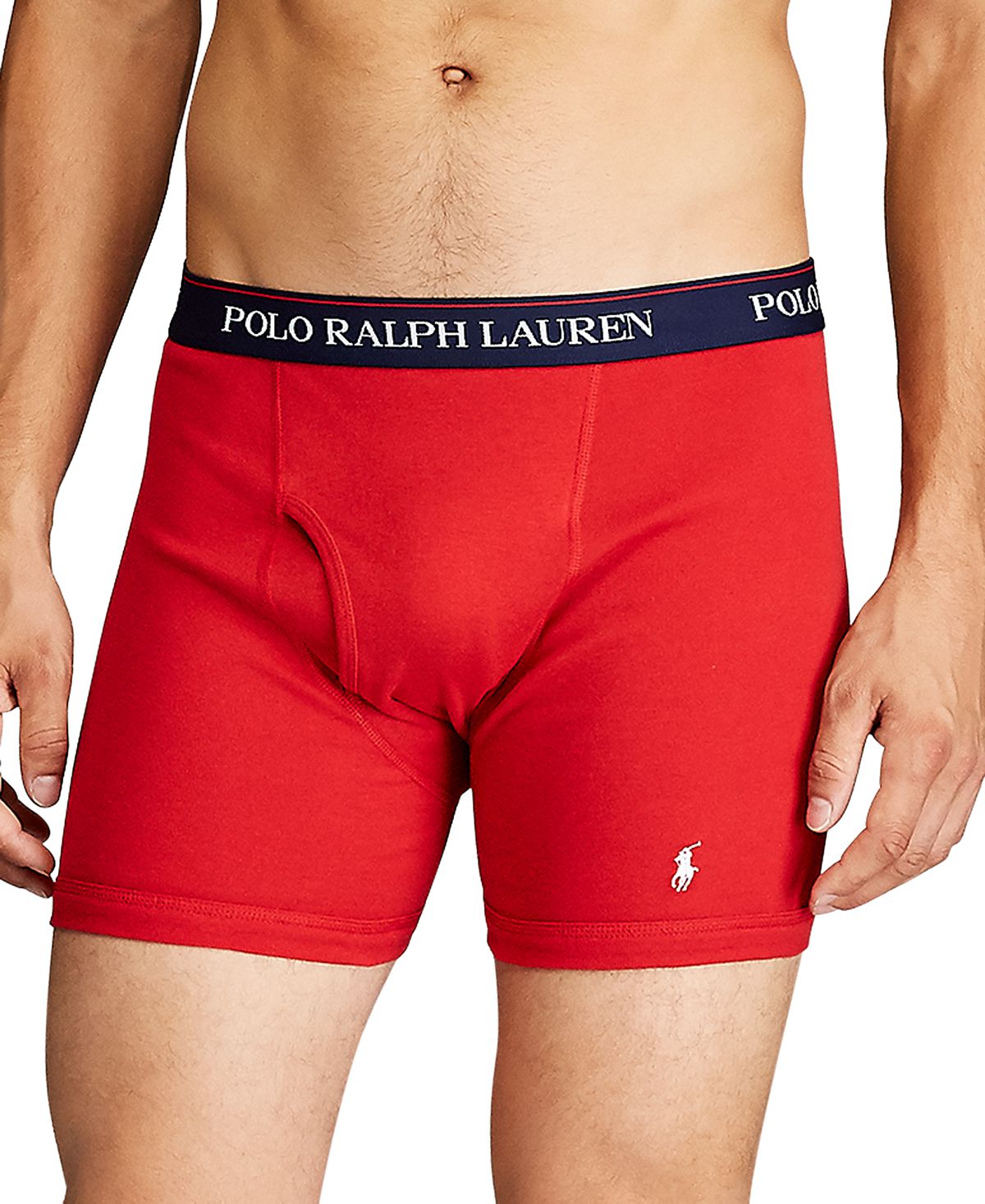 Polo Ralph Lauren 's Classic Fit Boxer Briefs Navy Stripe/red/royal