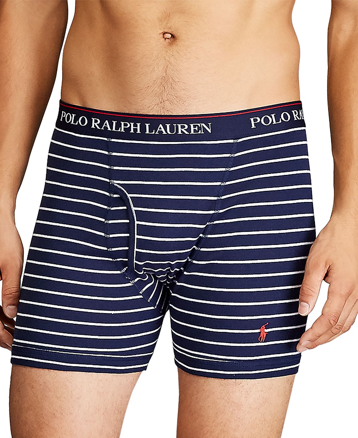 Polo Ralph Lauren 's Classic Fit Boxer Briefs Navy Stripe/red/royal
