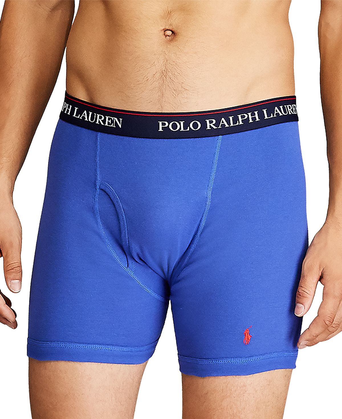 Polo Ralph Lauren 's Classic Fit Boxer Briefs Navy Stripe/red/royal