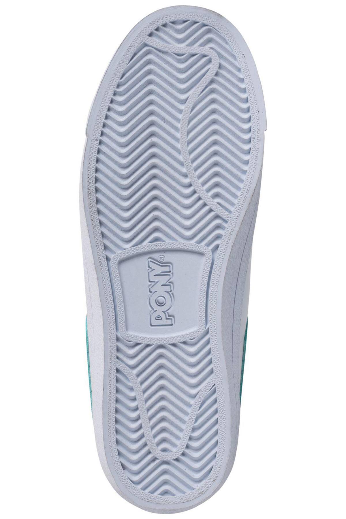 Pony White/Aqua Top-Star Lo Core Sneakers