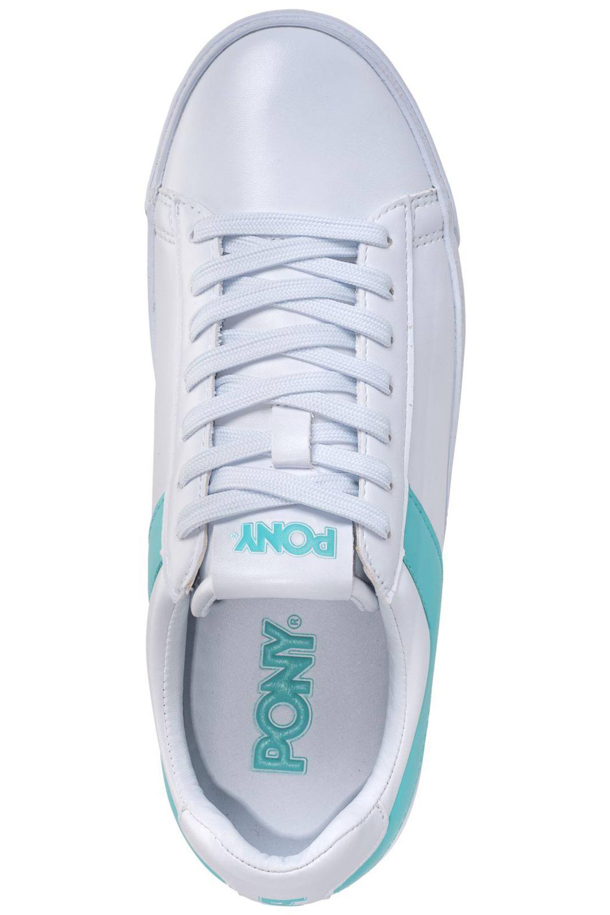 Pony White/Aqua Top-Star Lo Core Sneakers