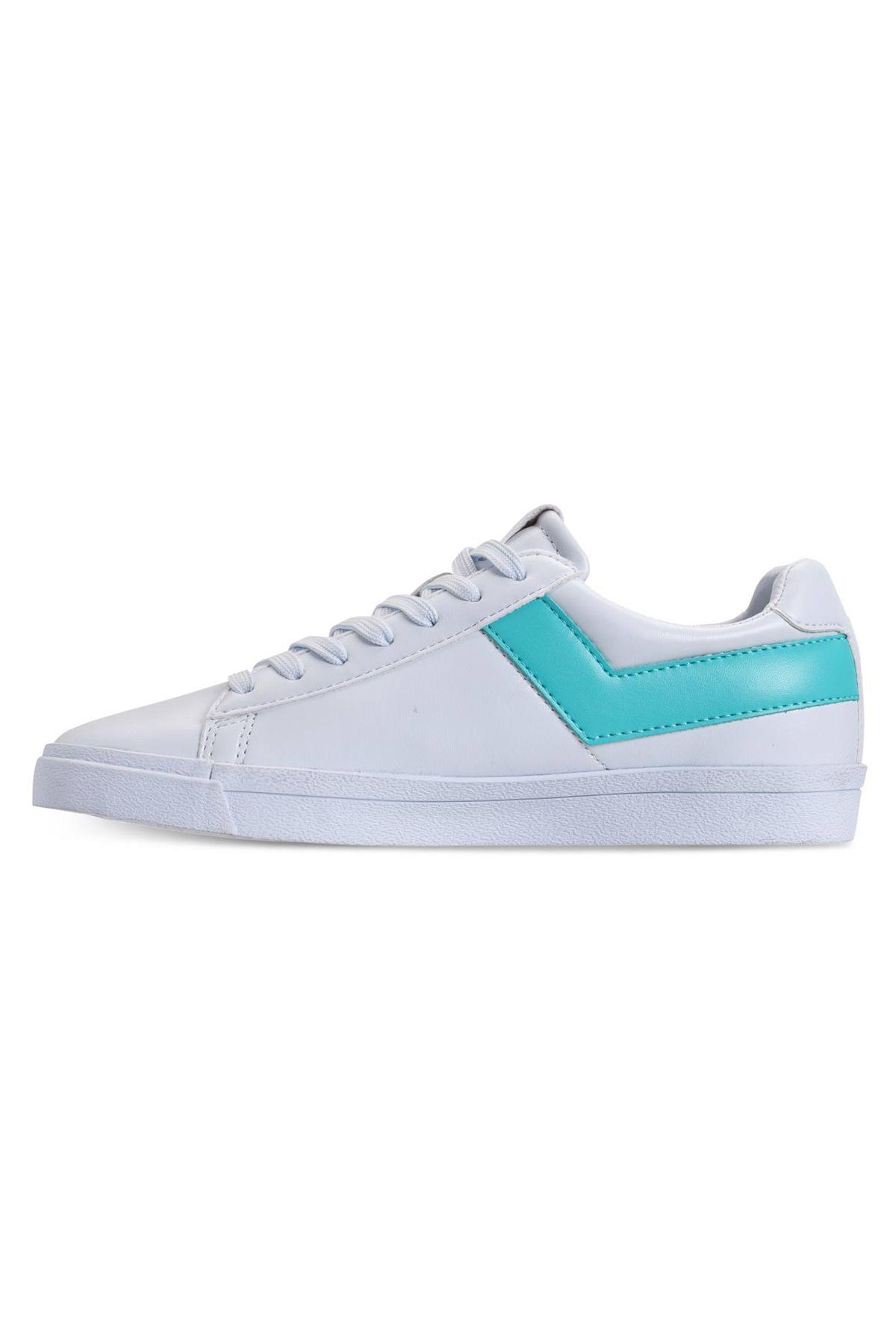 Pony White/Aqua Top-Star Lo Core Sneakers