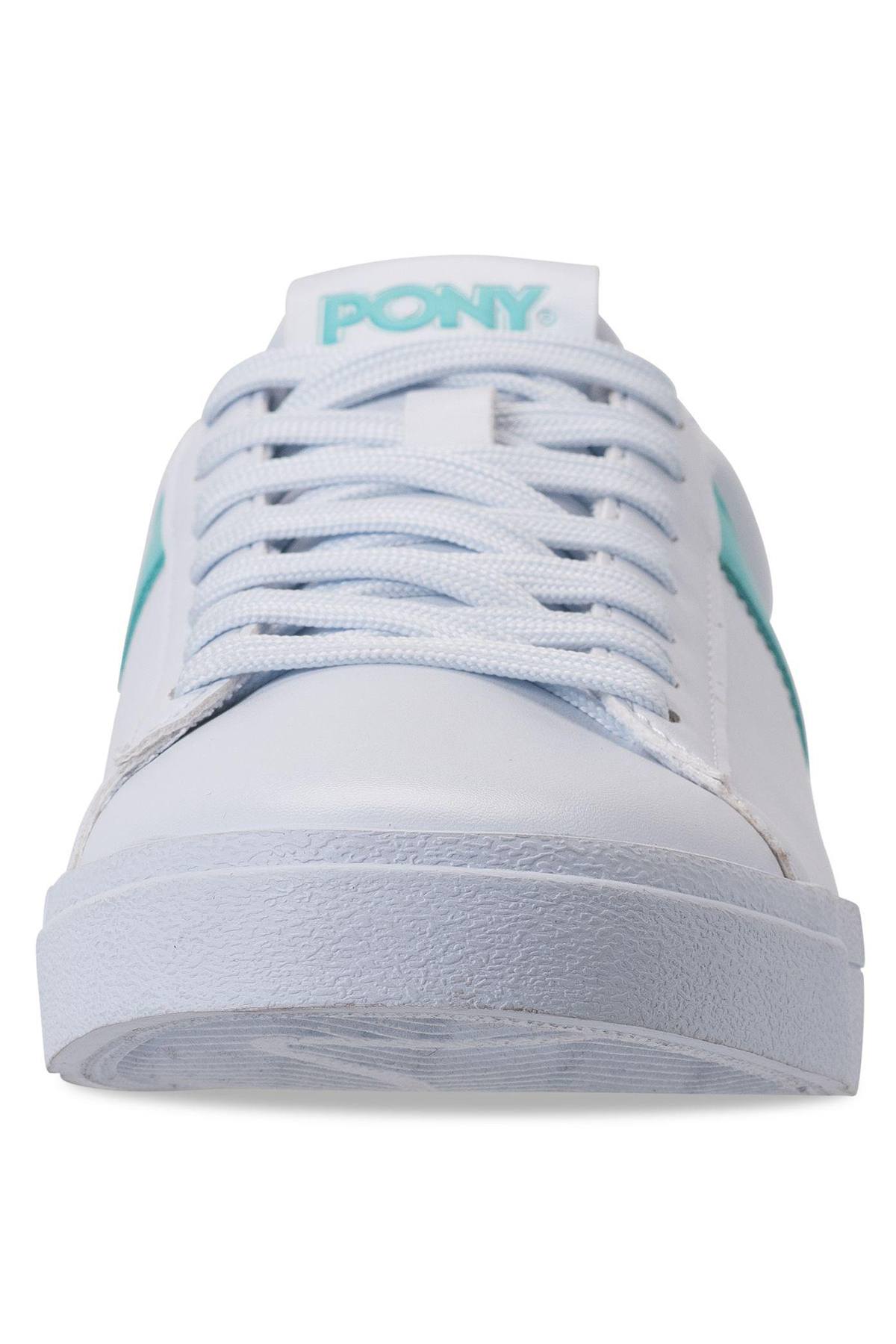 Pony White/Aqua Top-Star Lo Core Sneakers