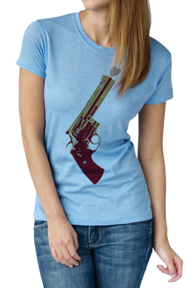 Poster List Heather Blue Love Gun Tee