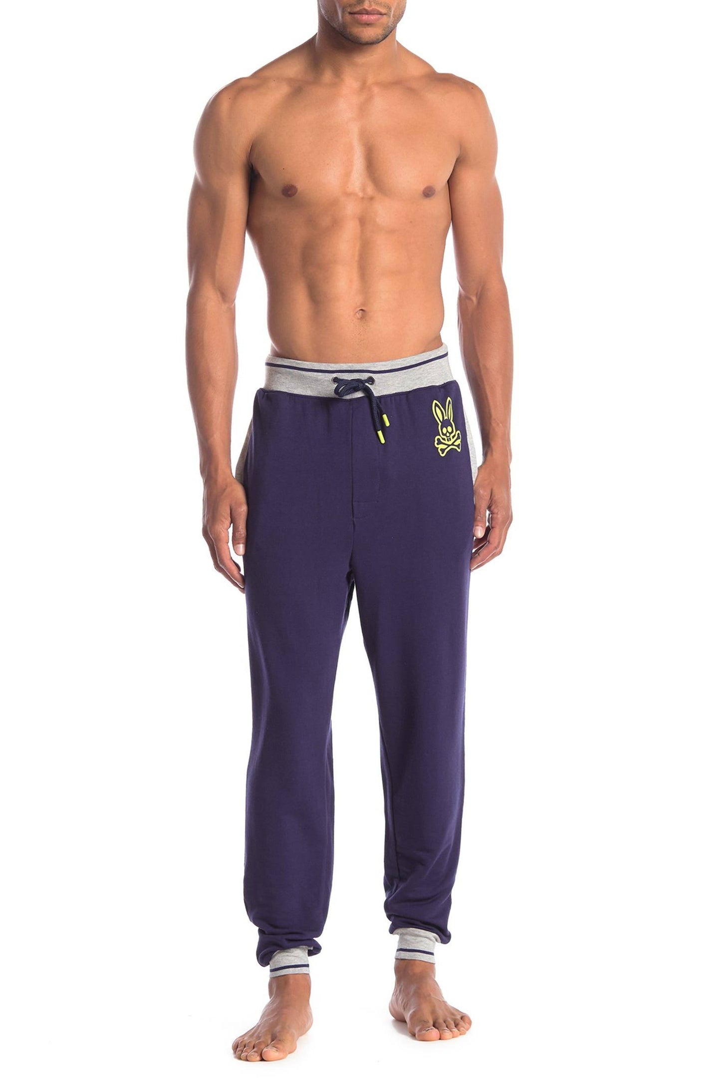 Psycho Bunny Men's Color Pop Contrast Tapered Joggers