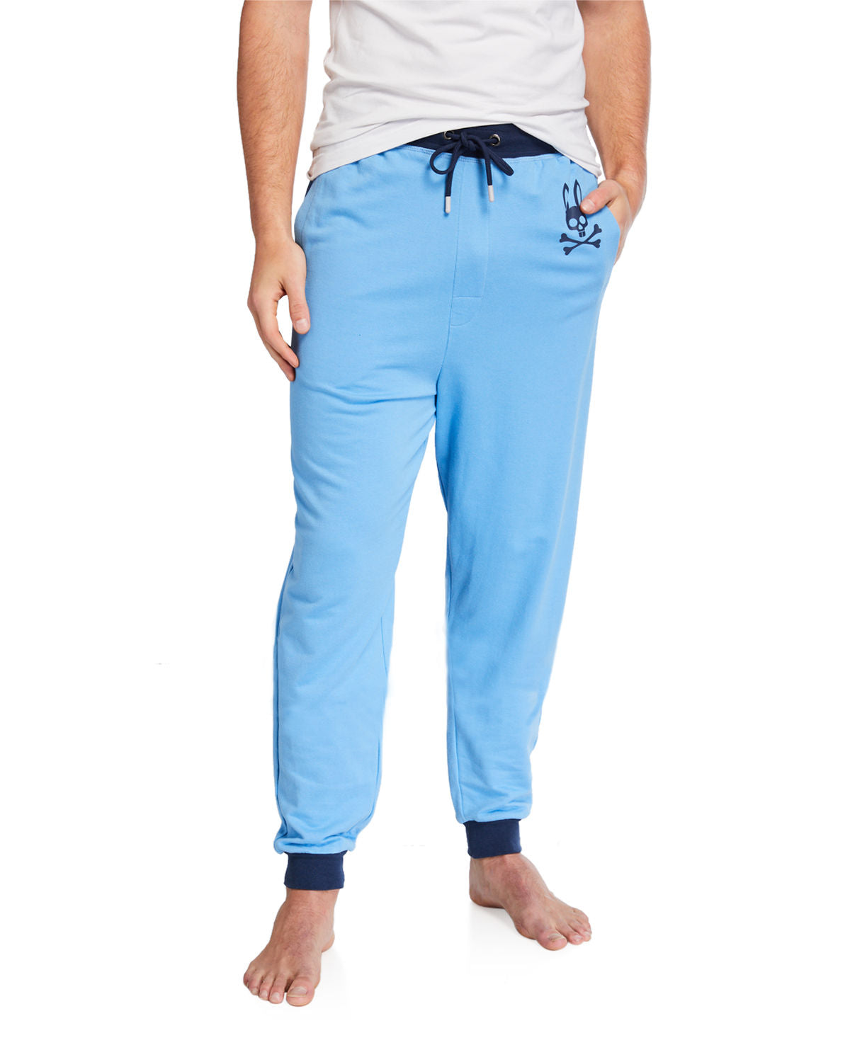Psycho Bunny Men's Cuffed Jersey Lounge Jogger Pants