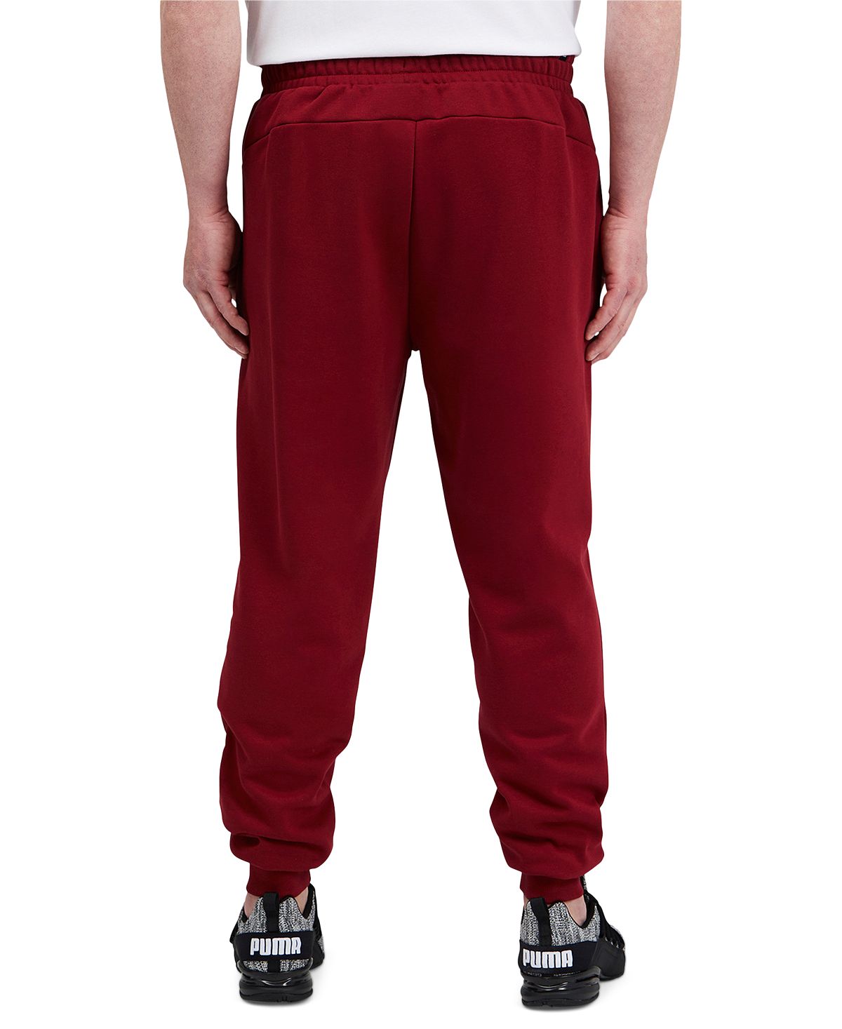 Puma Essential Embroidered Logo Sweatpants Intense Red