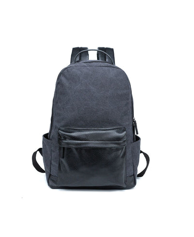 Px Canvas And Vegan Leather Backpack Black