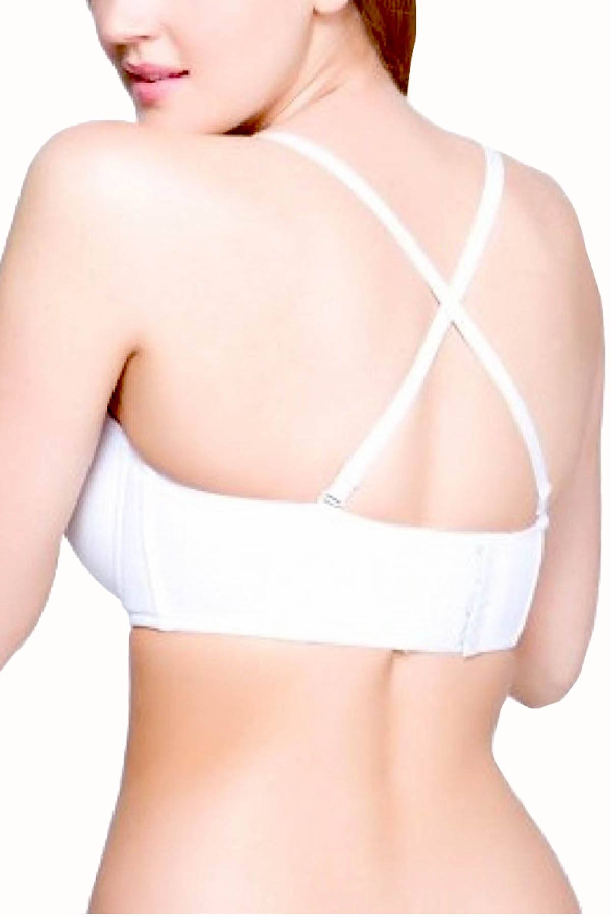 Q-T Intimates White 5-Way Molded Strapless Convertible Bra
