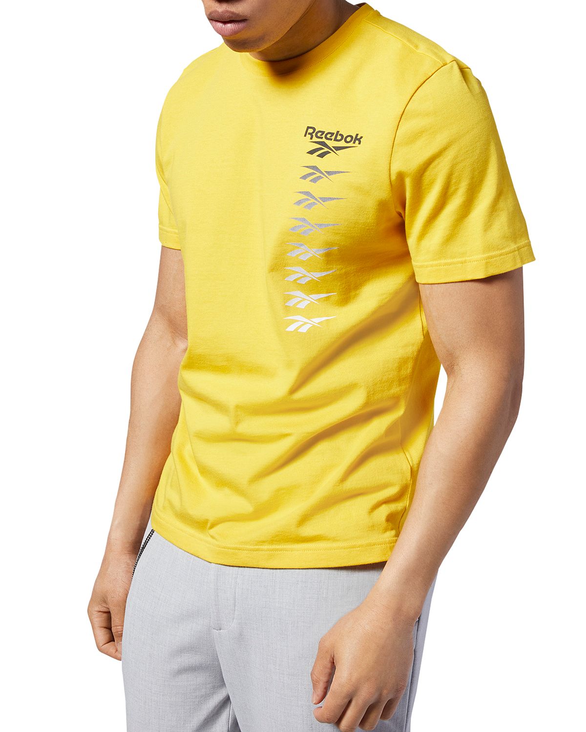 Reebok Cl V Logo Graphic Tee Toxic Yellow
