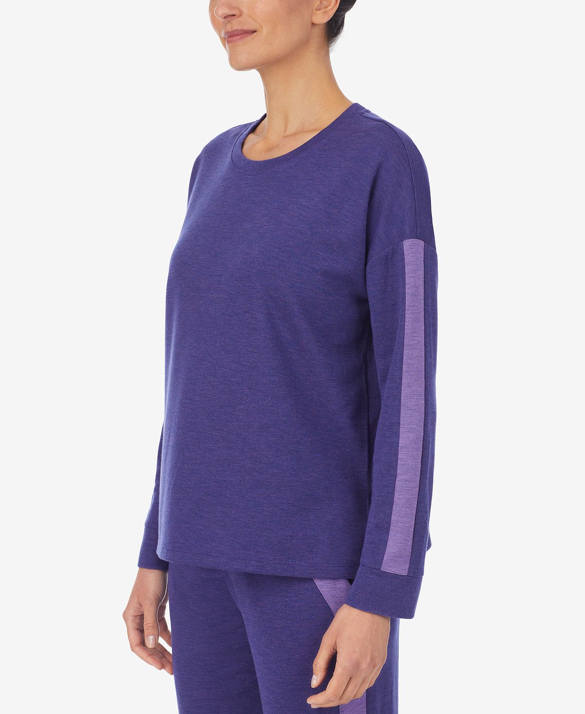 Refinery29 Colorblocked Pullover Pajama Top Navy