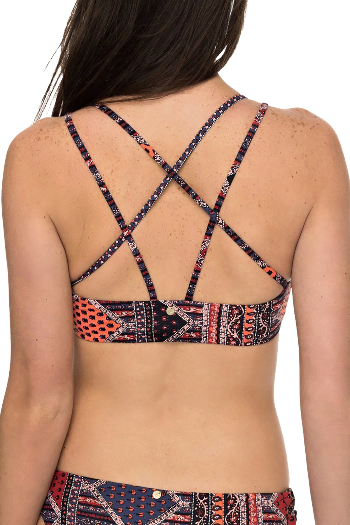 Roxy Festival Bazar High-Neck Crop Bikini Top