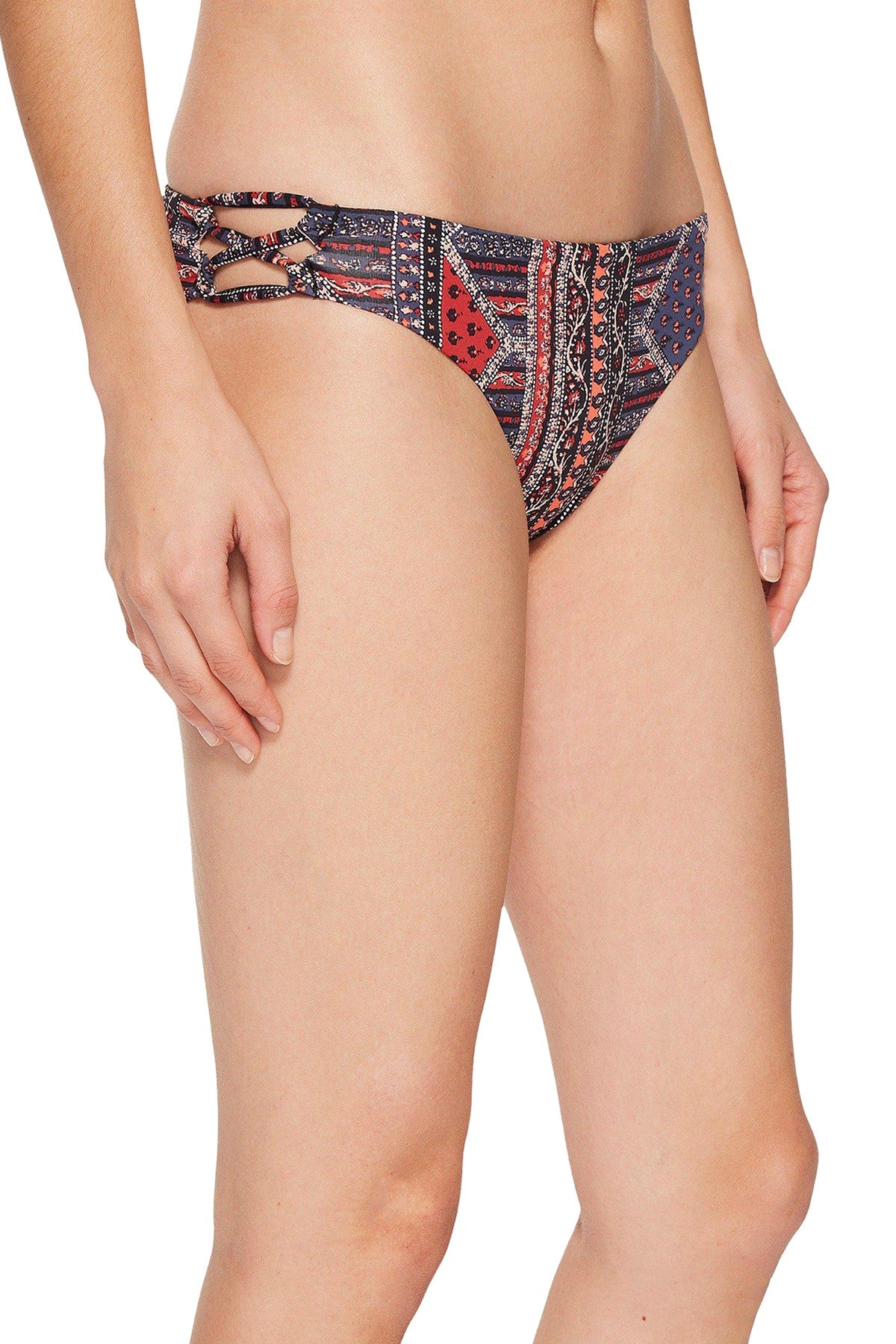 Roxy Festival Bazar Strappy Bikini Bottom in Multicolor