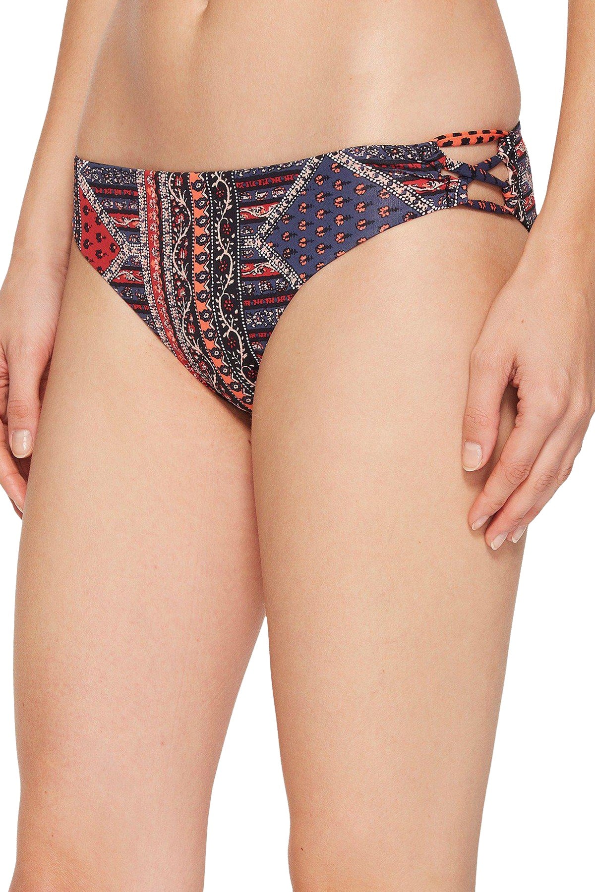 Roxy Festival Bazar Strappy Bikini Bottom in Multicolor