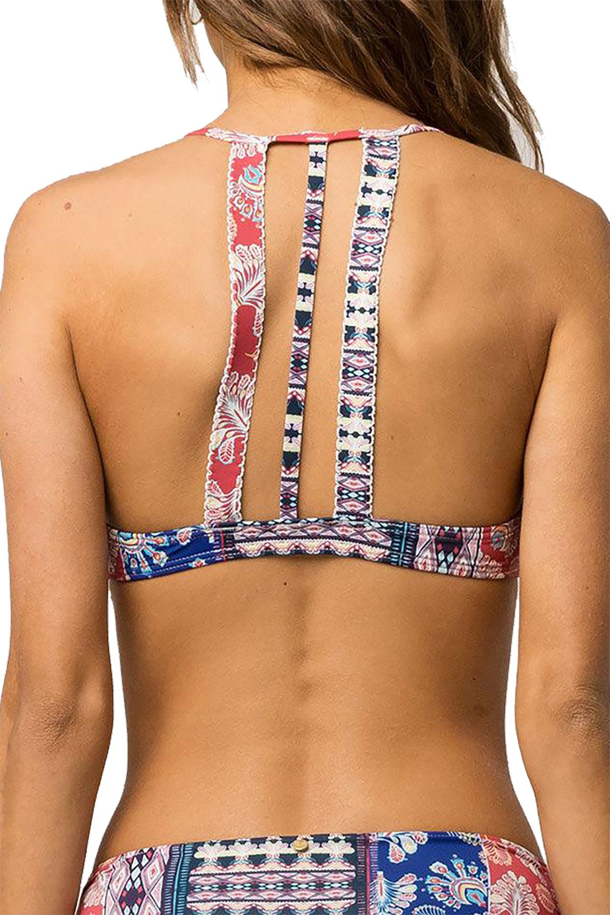Roxy Multicolor Bohemian-Vibes Athletic Bikini Top