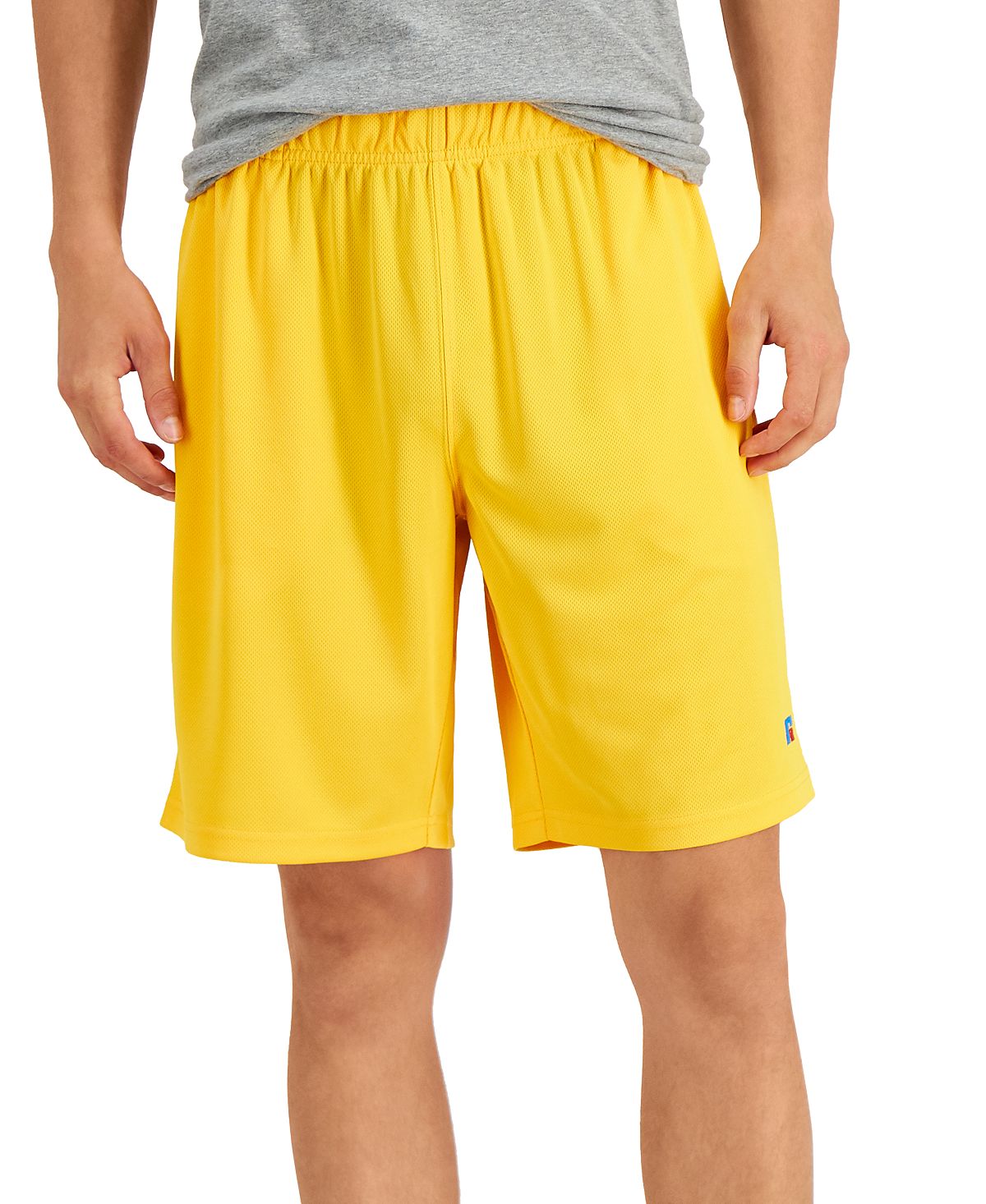 Russell Athletic Mesh Performance 9" Shorts Yellow Saffron