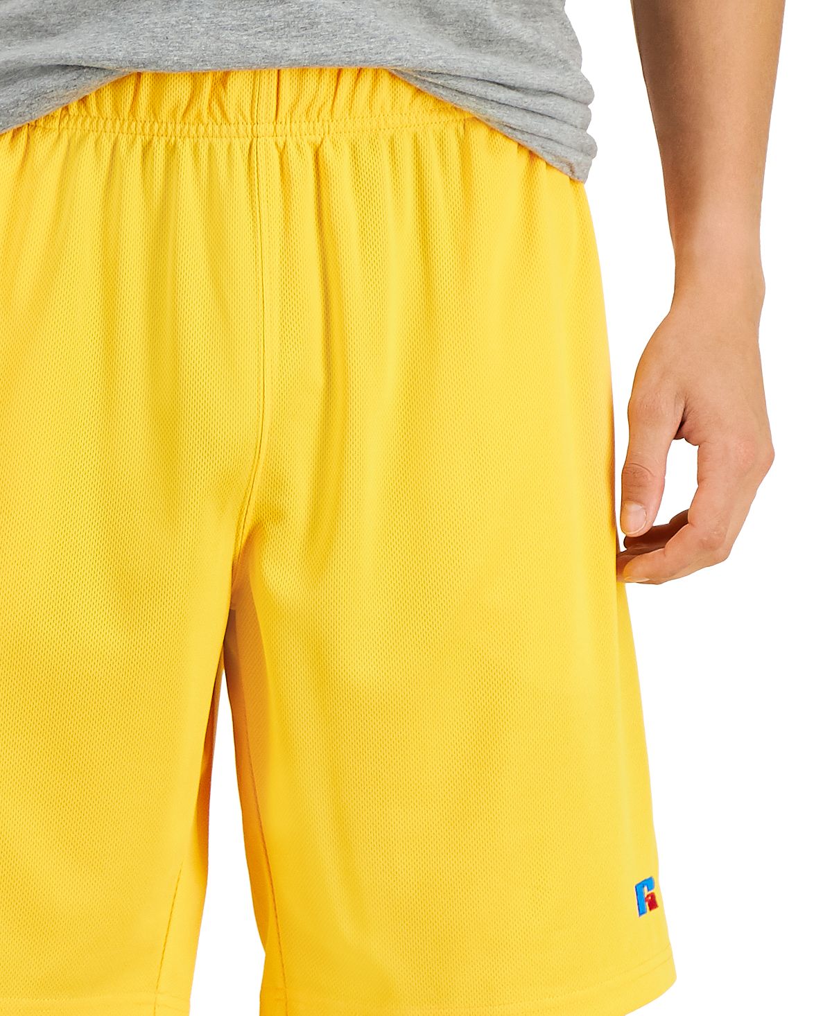 Russell Athletic Mesh Performance 9" Shorts Yellow Saffron