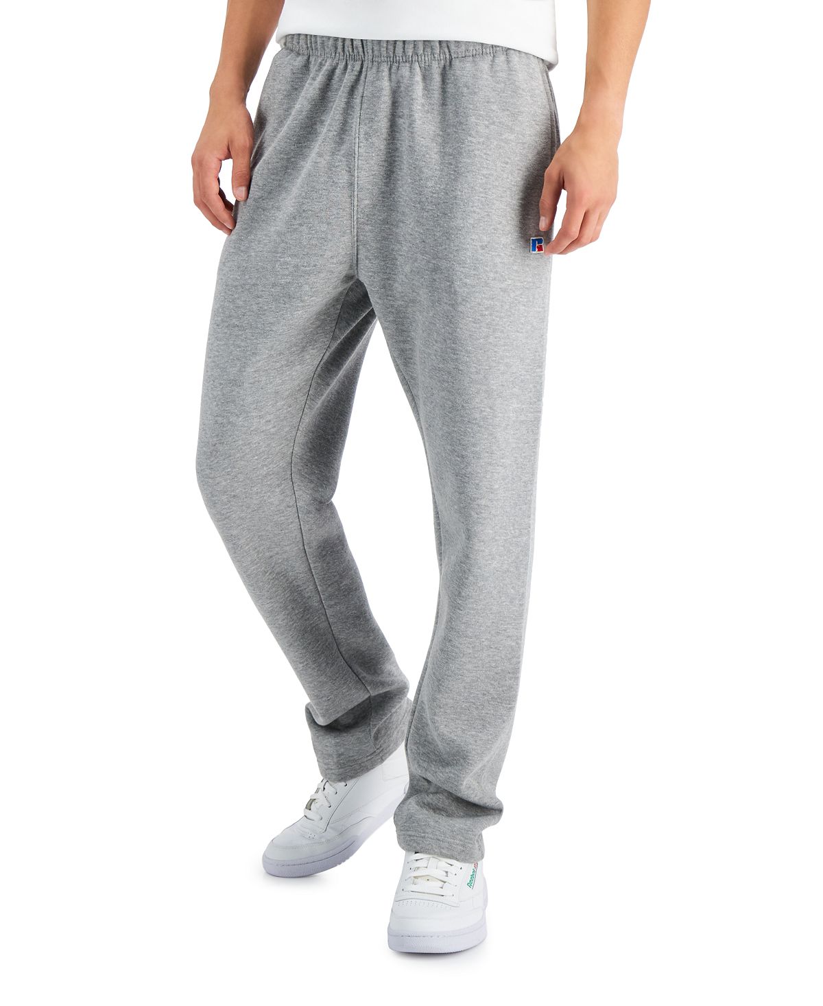 Russell Athletic Open Bottom Fleece Pants Grey Heather