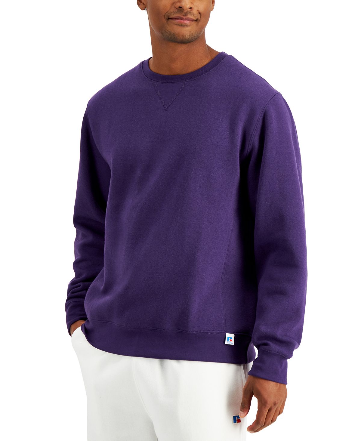 Russell Athletic Solid Fleece Sweatshirt Purple Pur