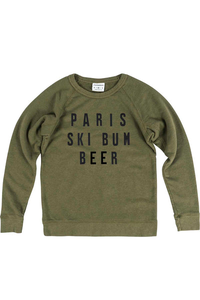 Rxmance Unisex Army Green Ski Bum Sweatshirt