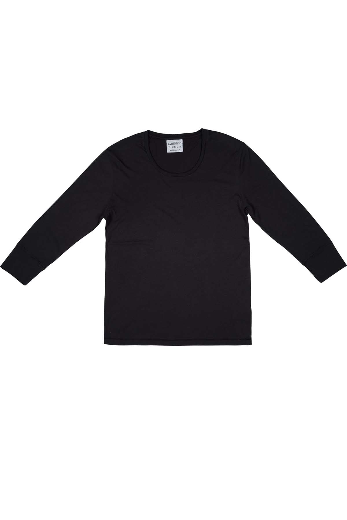 Rxmance Unisex Black 3/4 Sleeve Lounge Tee