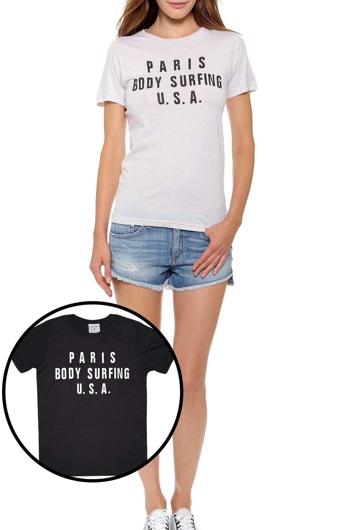 Rxmance Unisex Black 'Body Surfing' Tee