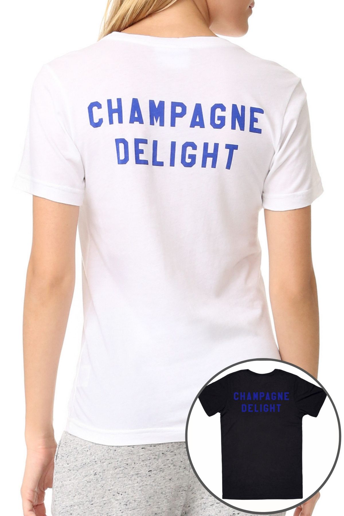 Rxmance Unisex Black Front/Back 'Champagne' Tee