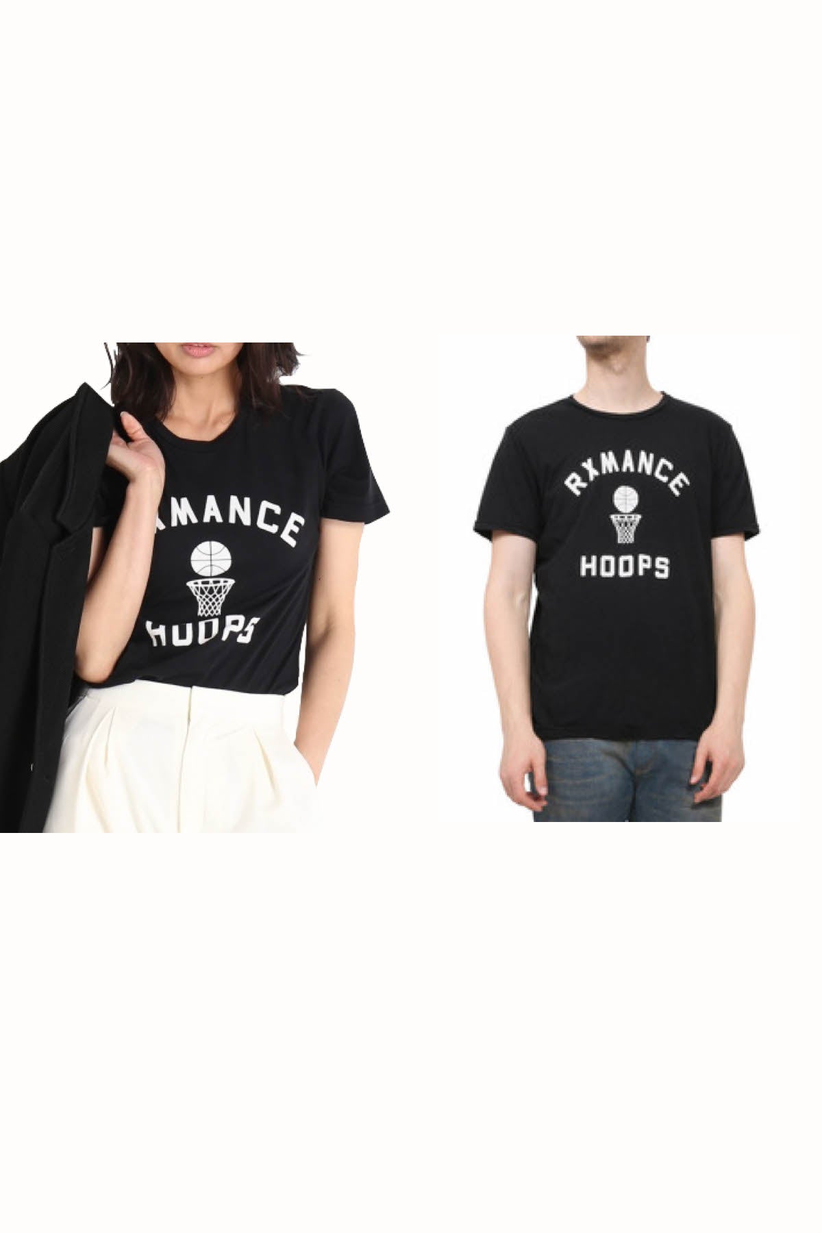 Rxmance Unisex Black 'Hoops' Tee